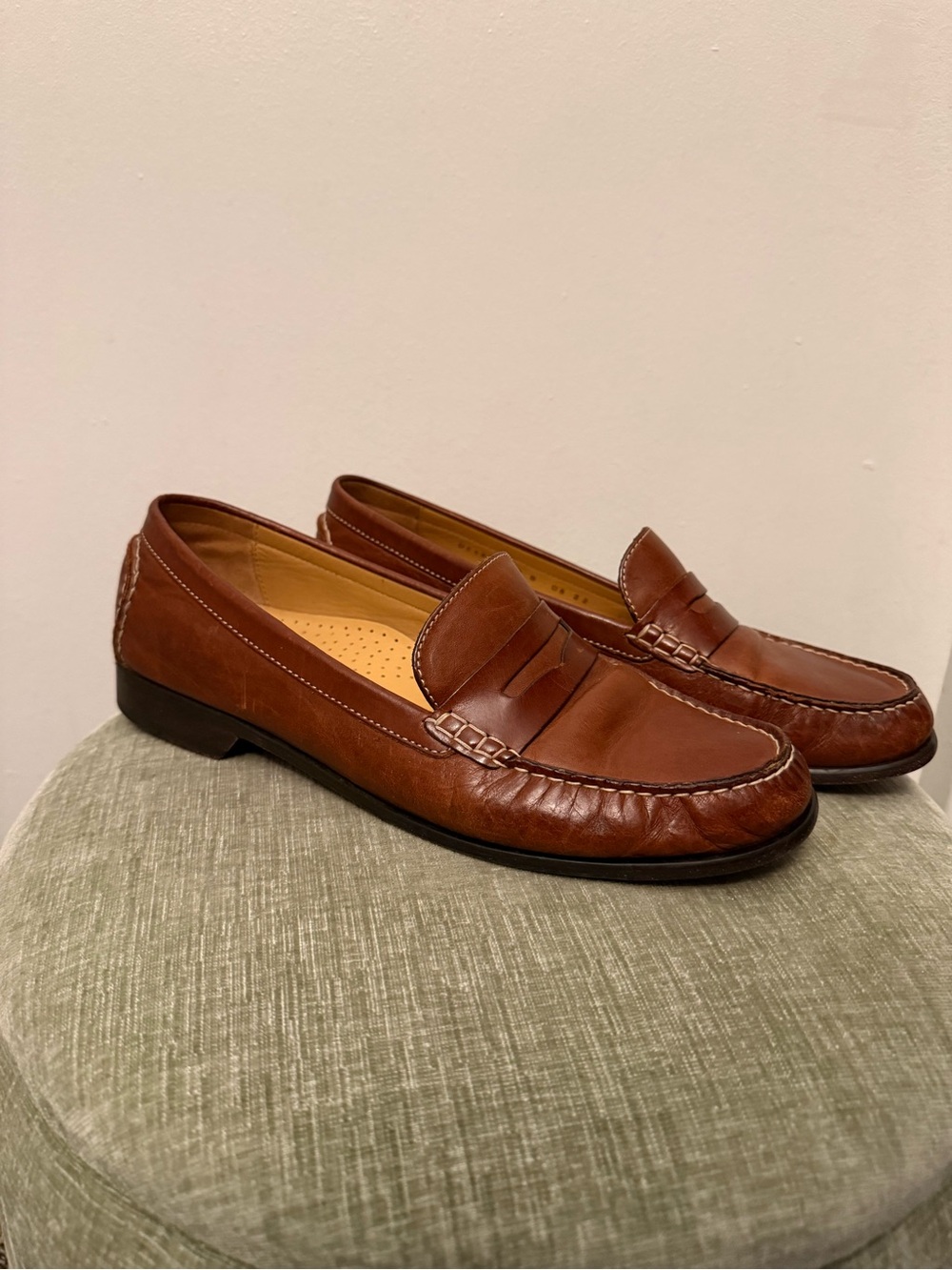 Vintage Cole Haan D21547 Brown Leather Penny Loafers size 9